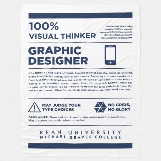 Couverture Polaire kean MGC Graphic Design Care Label (Devant)