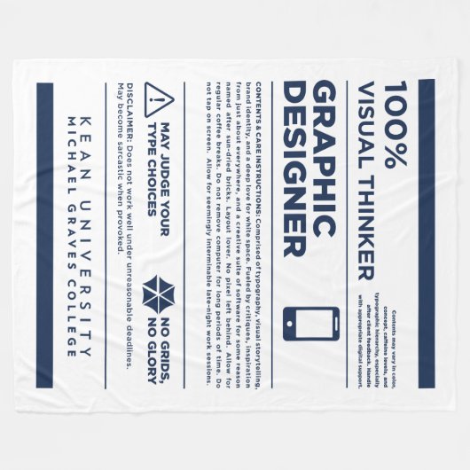 Couverture Polaire kean MGC Graphic Design Care Label (Devant (Horizontal))