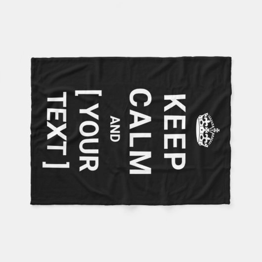 Couverture Polaire Keep Calm (Devant (Horizontal))