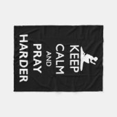 Couverture Polaire Keep Calm And Pray Harder  (Devant (Horizontal))