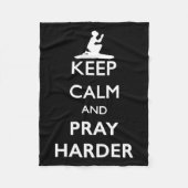 Couverture Polaire Keep Calm And Pray Harder  (Devant)