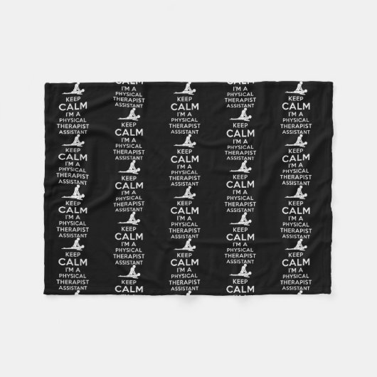 Couverture Polaire Keep calm I'm a Physical Therapist  (Devant (Horizontal))