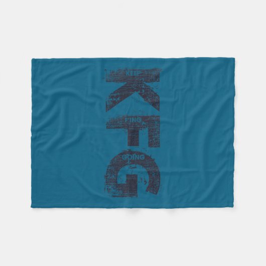 Couverture Polaire Keep F'ing Going Distressed Motivational Saying  (Devant (Horizontal))