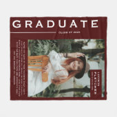 Couverture Polaire Keepsaké photo et devis Diplôme Cadeau Bourgogne (Devant (Horizontal))