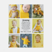 Couverture Polaire Keepsake Poem to Grandma Nana from Grandkids Photo (Devant)