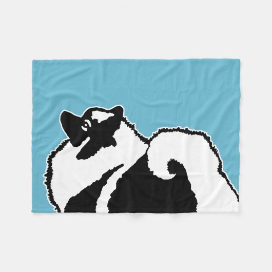 Couverture Polaire Keeshond Graphics - Cute Original Chig Art (Devant (Horizontal))