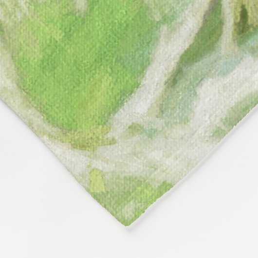 Couverture Polaire Keeshond Puppy in the Garden Peinture Art original (Coin)