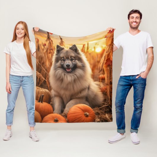 Couverture Polaire Keeshond'automne (En situation)
