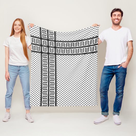 Couverture Polaire Keffiyeh Symbol of Palestine Resistance Pattern (En situation)