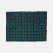 Couverture Polaire Keith Clan Dark Blue et Green Modern Tartan (Devant (Horizontal))
