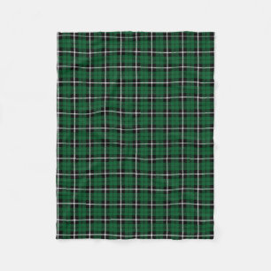 Couverture Polaire Kelly vert irlandais vert blanc/noir strié