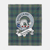 Couverture Polaire Kennedy Modern Clan Badge Tartan Plaid (Devant)