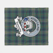 Couverture Polaire Kennedy Modern Clan Badge Tartan Plaid (Devant (Horizontal))