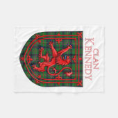 Couverture Polaire Kennedy Tartan Scottish Plaid Lion Rampant (Devant (Horizontal))