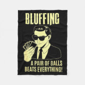 Couverture Polaire Ker Player Texas Hold'em Night - Bluffing Funny Ke (Devant)