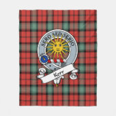 Couverture Polaire Kerr Ancien Clan Badge Tartan Plaid (Devant)