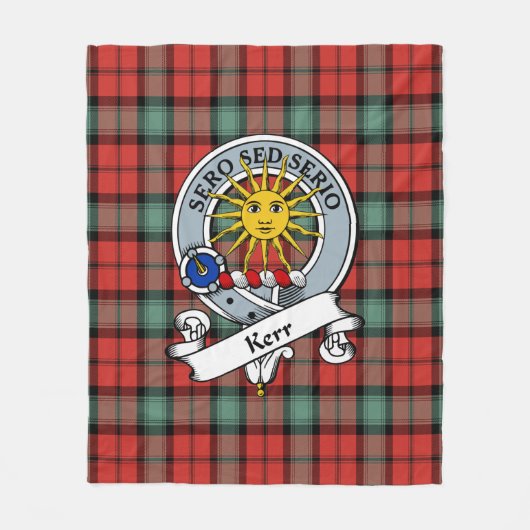 Couverture Polaire Kerr Ancien Clan Badge Tartan Plaid (Devant)