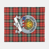 Couverture Polaire Kerr Ancien Clan Badge Tartan Plaid (Devant (Horizontal))