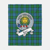 Couverture Polaire Kerr Chasse Clan Badge Tartan Plaid (Devant)