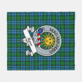 Couverture Polaire Kerr Chasse Clan Badge Tartan Plaid (Devant (Horizontal))