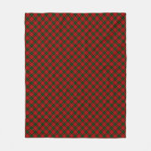 Couverture Polaire Kerr tartan rouge vert plaid (Devant)