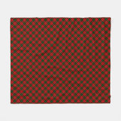 Couverture Polaire Kerr tartan rouge vert plaid (Devant (Horizontal))