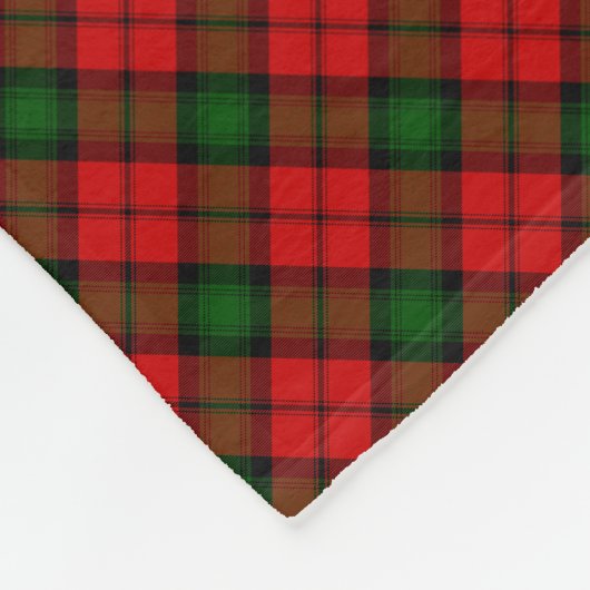 Couverture Polaire Kerr tartan rouge vert plaid (Coin)