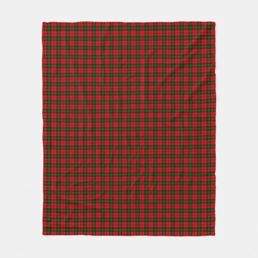 Couverture Polaire Kerr tartan rouge vert plaid (Devant)