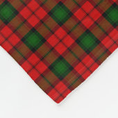 Couverture Polaire Kerr tartan rouge vert plaid (Coin)