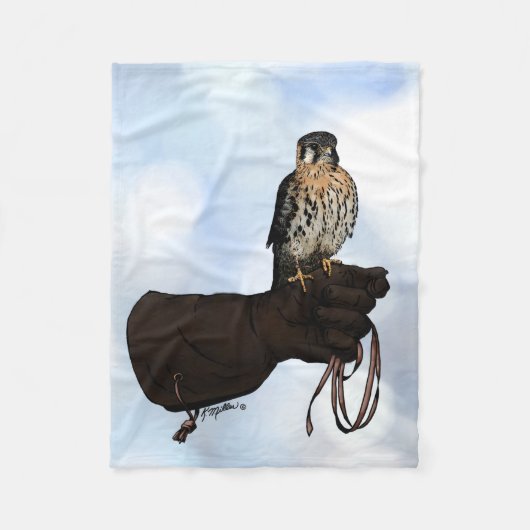 Couverture Polaire Kestrel on Glove Illustration (Devant)