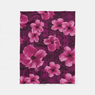 Couverture Polaire Ketmie hawaïenne tropicale de Tapa de Kalalau