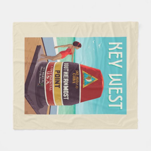 Couverture Polaire Key West | Floride (Devant (Horizontal))