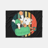 Couverture Polaire Kickboxing Cat Men Women Kids  (Devant (Horizontal))