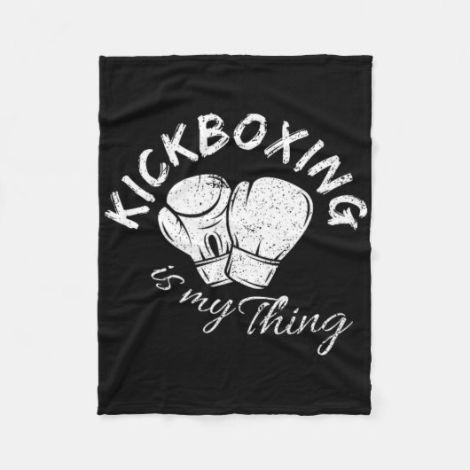 Couverture Polaire Kickboxing est ma chose (Devant)