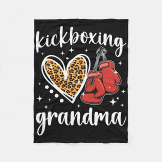 Couverture Polaire Kickboxing Grandma Of A Kickboxer Grandmother Hear