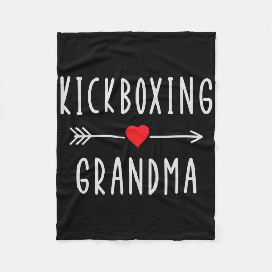 Couverture Polaire Kickboxing Grandma Proud Kickboxing Grandmother Mo (Devant)
