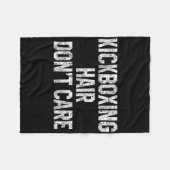 Couverture Polaire Kickboxing Hair Don't Care Funny Kickboxer Martial (Devant (Horizontal))