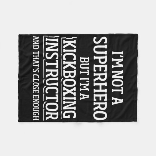 Couverture Polaire Kickboxing Instructor Kick Boxing Workout _5  (Devant (Horizontal))