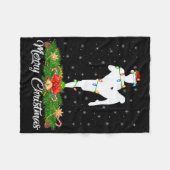 Couverture Polaire Kickboxing Lover Matching Santa Hat Kickboxing Chr (Devant (Horizontal))