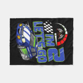 Couverture Polaire Kids 2nd Birthday Racing Car 2 Year Old Boys Party (Devant (Horizontal))
