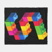 Couverture Polaire Kids 5 Year Old Building Blocks Birthday  Bricks 5 (Devant (Horizontal))