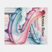 Couverture Polaire Kids’ Birthday Waterslide Party Gift (Devant (Horizontal))