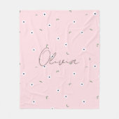 Couverture Polaire Kids' Blanket with Pink Daisies - Delicate Design (Devant)