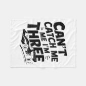 Couverture Polaire Kids Cant Catch Me I'm Three 3 Yr Old Boy 3rd Race (Devant (Horizontal))