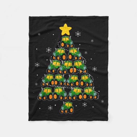 Couverture Polaire Kids Men Women Tractor Christmas Tree Farmer Xmas  (Devant)