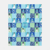 Couverture Polaire Kids Octopus Winter Sports Patchwork Personalized  (Devant)