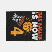 Couverture Polaire Kids This Ller Is Now 4 Sketll 4th Birthday Bday B (Devant (Horizontal))