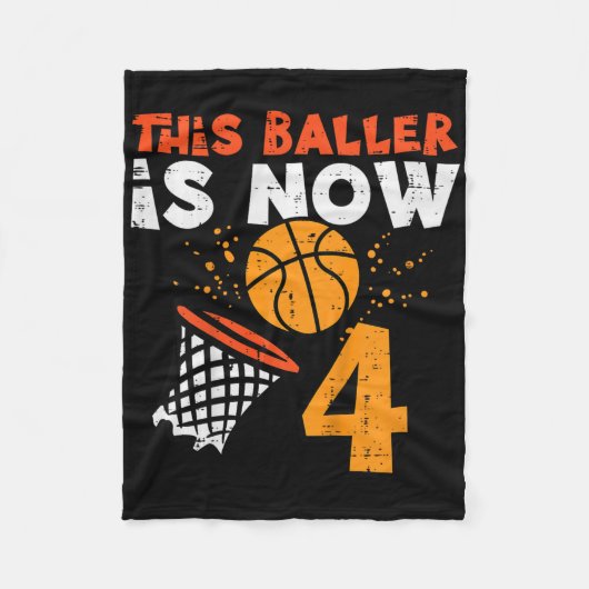 Couverture Polaire Kids This Ller Is Now 4 Sketll 4th Birthday Bday B (Devant)