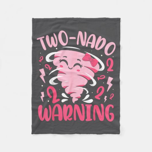 Couverture Polaire Kids Two-nado Warning 2nd Birthday Nk Tornado Birt (Devant)