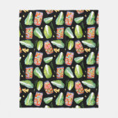 Couverture Polaire Kimchi Ingrédients Fermentation épicée Aquarelle (Devant)